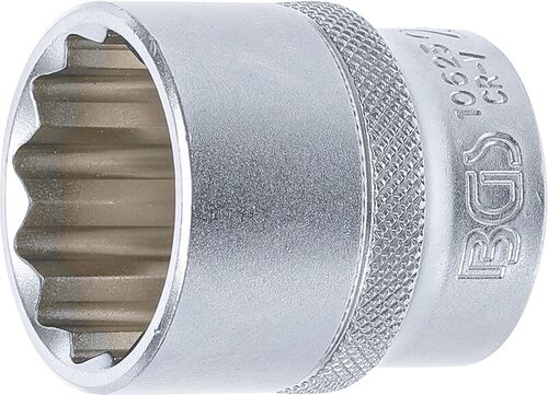 BGS Steckschlüssel-Einsatz Zwölfkant | Antrieb Innenvierkant 12,5 mm (1/2