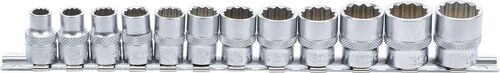 BGS Steckschlüssel-Einsatz-Satz, Zwölfkant | Antrieb Innenvierkant 10 mm (3/8