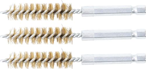 BGS Messingbürste | 12 mm | Antrieb Außensechskant 6,3 mm (1/4