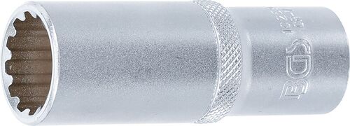 BGS Steckschlüssel-Einsatz Gear Lock, tief | Antrieb Innenvierkant 12,5 mm (1/2