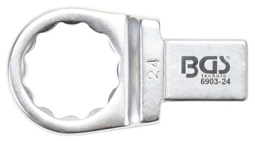 BGS Einsteck-Ringschlüssel | 24 mm | Aufnahme 14 x 18 mm 6903-24 