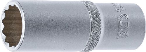 BGS Steckschlüssel-Einsatz Zwölfkant, tief | Antrieb Innenvierkant 12,5 mm (1/2