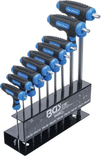 BGS T-Griff-Schlüssel-Satz | T-Profil (für Torx) T10 - T50 | 9-tlg. 8485 