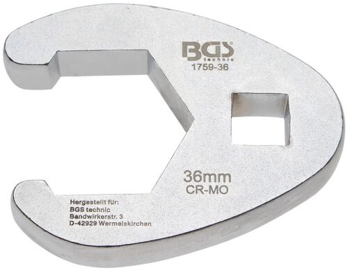 BGS Hahnenfußschlüssel | Antrieb Innenvierkant 12,5 mm (1/2