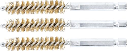 BGS Messingbürste | 11 mm | Antrieb Außensechskant 6,3 mm (1/4