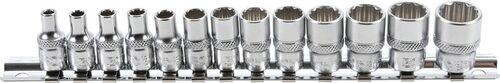 BGS Steckschlüssel-Einsatz-Satz Zwölfkant | Antrieb Innenvierkant 6,3 mm (1/4