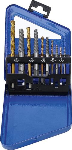 BGS Schraubenausdreher- & Linksbohrer-Satz | HSS | titan-nitriert | 2 - 7,5 mm | 10-tlg. 6780 