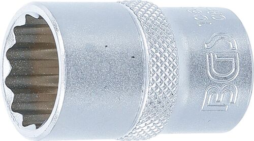 BGS Steckschlüssel-Einsatz Zwölfkant | Antrieb Innenvierkant 12,5 mm (1/2