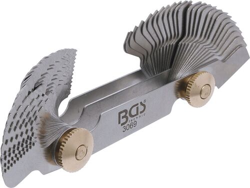 BGS Doppel-Gewindeschablone, 52 Blatt | metrisch 0,25 - 6,0 mm, Whitworth 4G - 62G 3069 