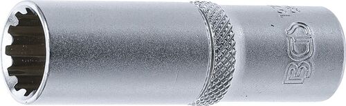 BGS Steckschlüssel-Einsatz Gear Lock, tief | Antrieb Innenvierkant 10 mm (3/8